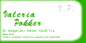 valeria pokker business card
